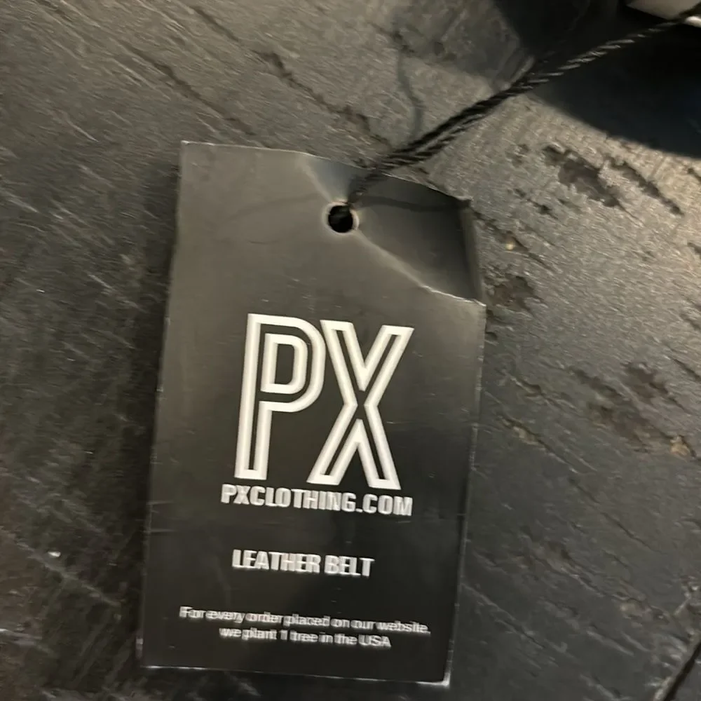 NWT PX Clothing Gray Men’s Leather Belt Size 40​​​​​​